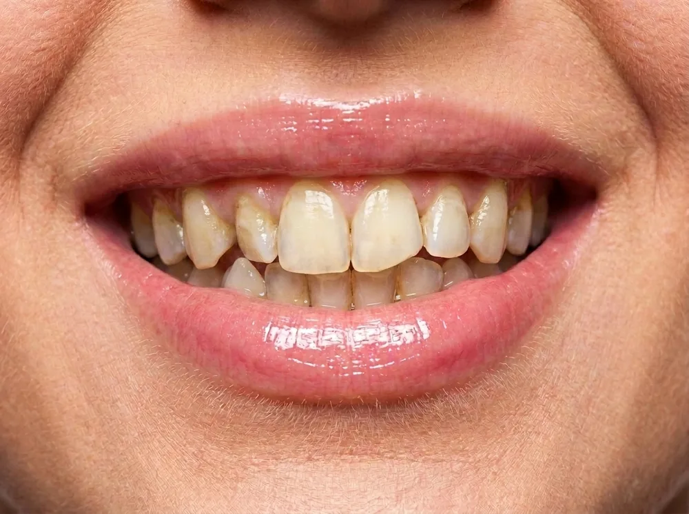 Teeth and smile before orthodontic treatment